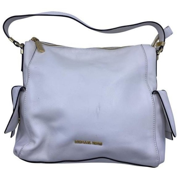 michael kors msrp white leather shoulder bag - Picture 1 of 12